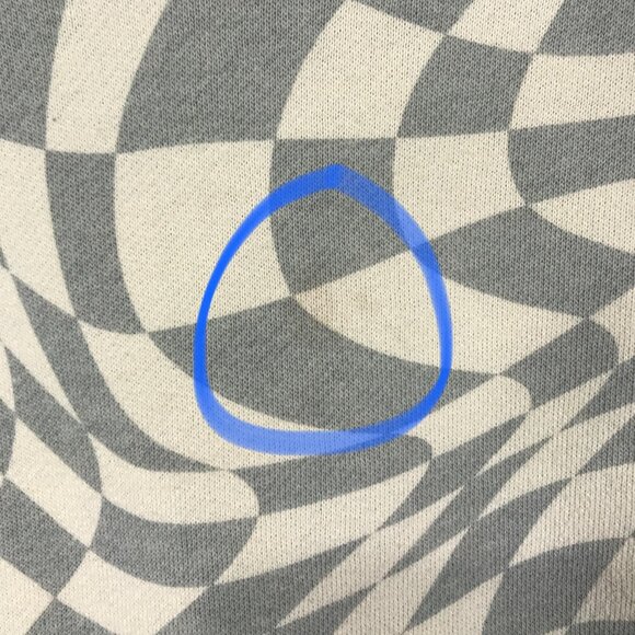 Univibe Hoodie Boy's Large Blue Check Colorblock Pullover Sweatshirt Long Sleeve - Picture 9 of 14